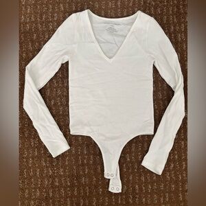 White Long Sleeve Bodysuit